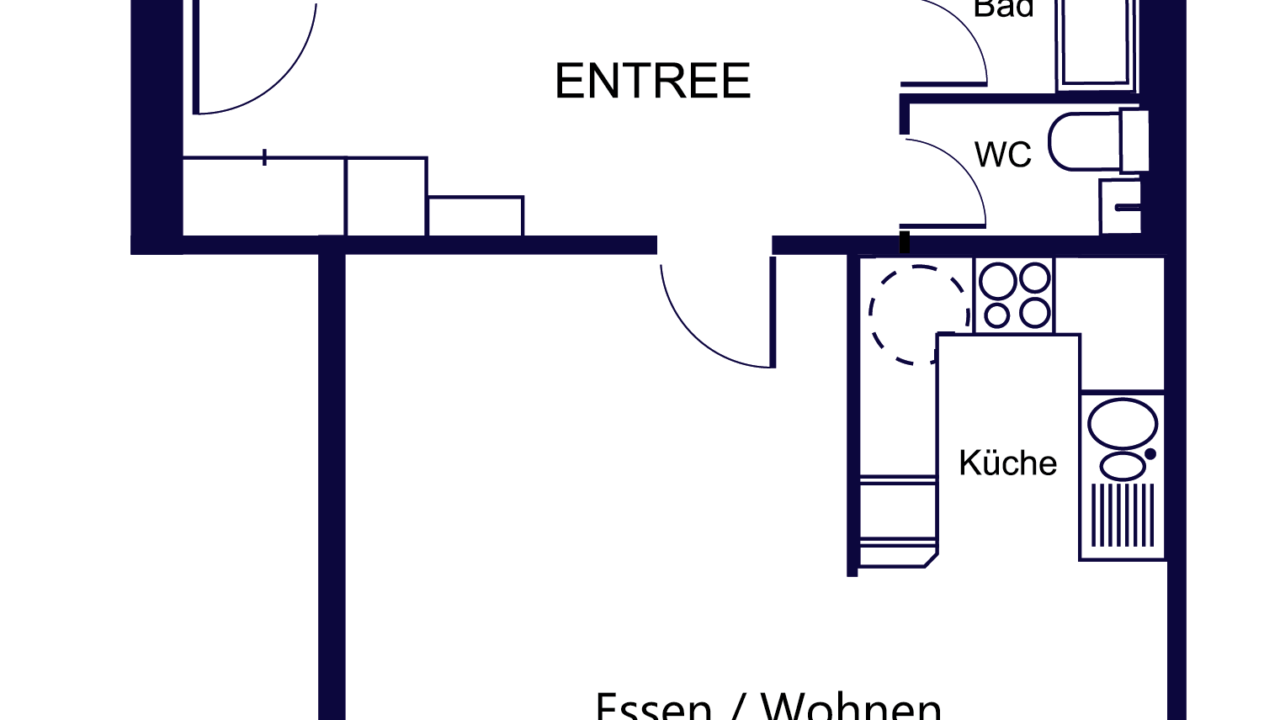 Grundriss Geräumige, sonnige 3 ½ -Zimmerwohnung St. Gallen