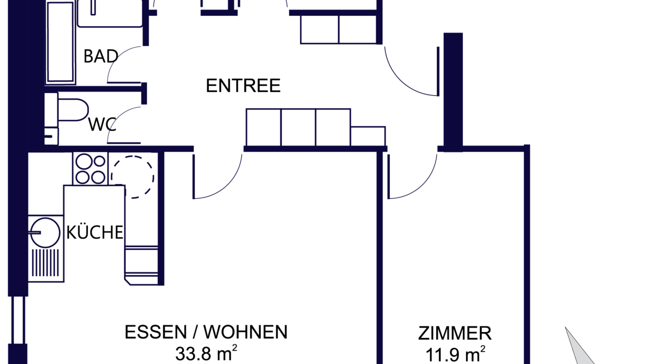 Grundriss Geräumige, sonnige 4 ½ -Zimmerwohnung - Ideal für Familien/Ehepaare St. Gallen